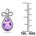 8 Carat Pear Shape Amethyst and Diamond Earrings in .925 Sterling Silver